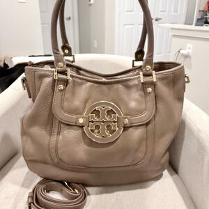 Tory Burch Brown Leather Tote Bag